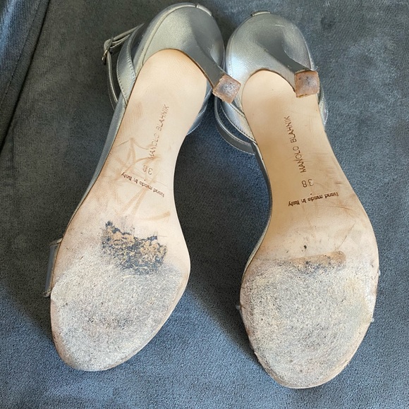 Manolo see thru strappy sandals color silver - Picture 6 of 6